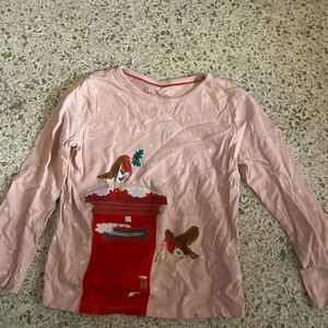 Pink Kids Shirt with Bird Design